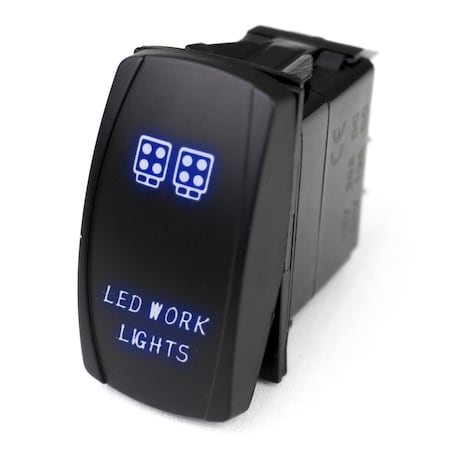Race Sport Led Rocker Switch W/ Blue Led Radiance (Led Work Lights) RSLJ36B